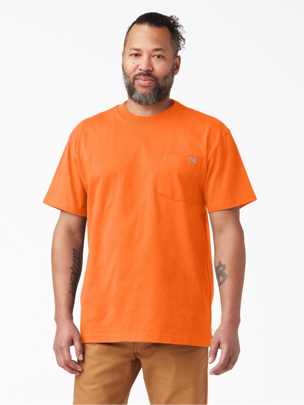 Dickies Men’s Bright Orange Cooling Temp-IQ Short Sleeve Tee Size M